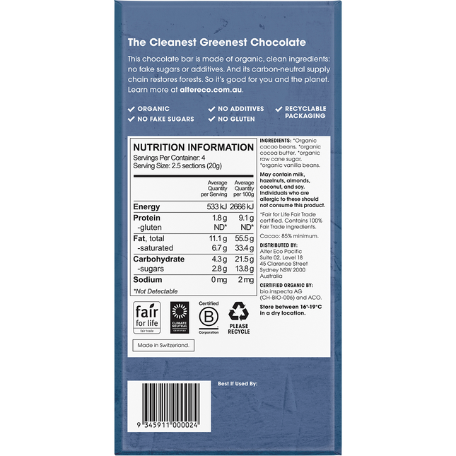 Chocolate Organic Dark Classic Blackout