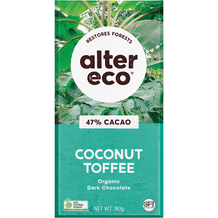 Chocolate Organic Dark Coconut Toffee