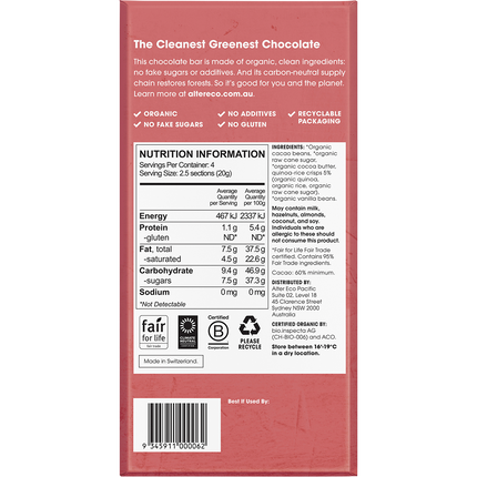 Chocolate Organic Dark Quinoa Crunch