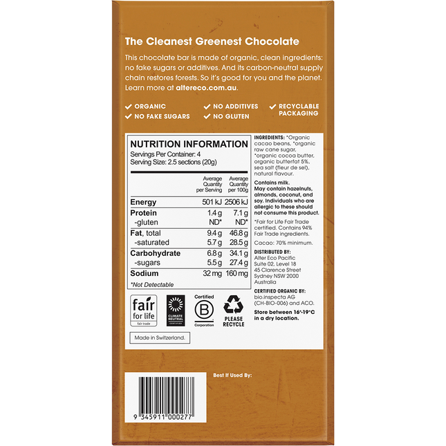 Chocolate Organic Dark Brown Butter