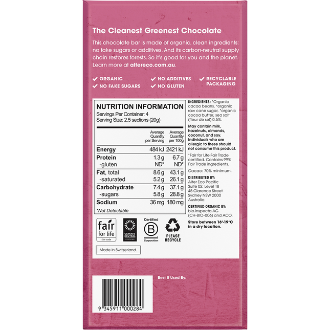 Chocolate Organic Dark Sea Salt