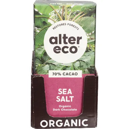 Alter Eco Chocolate Organic Dark Sea Salt 12x80g