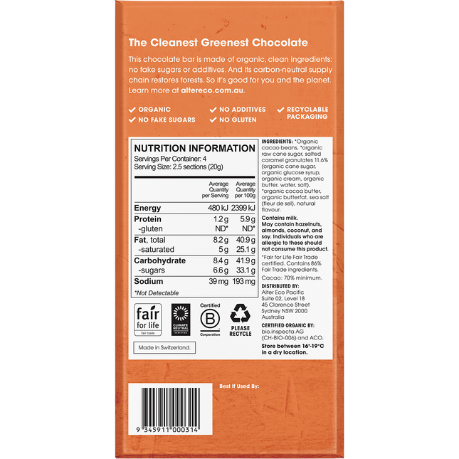 Chocolate Organic Dark Burnt Caramel