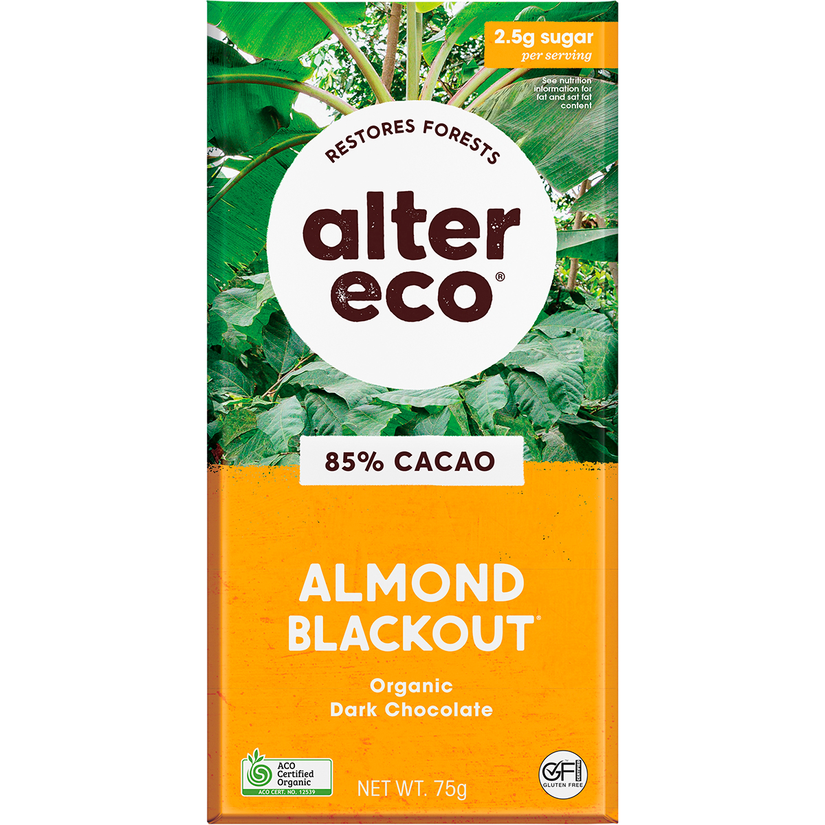 Chocolate Organic Dark Almonds Blackout