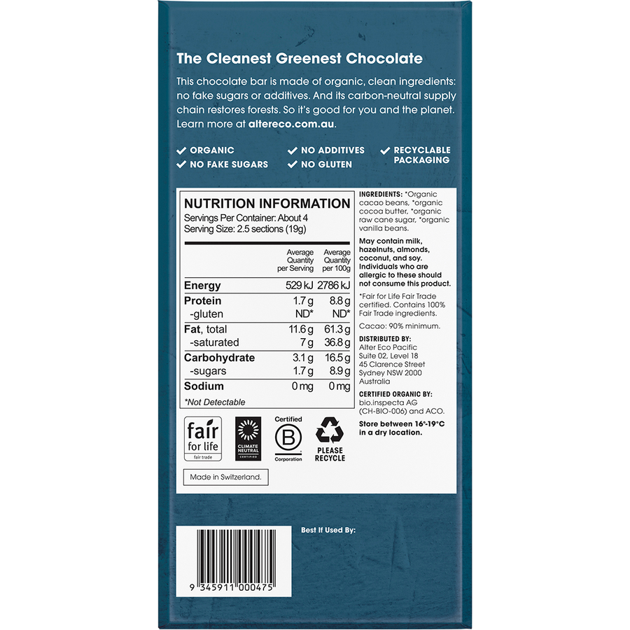 Chocolate Organic Dark Super Blackout