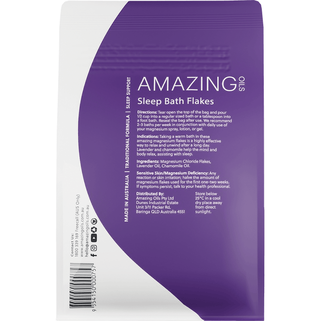 Magnesium Sleep Bath Flakes with Lavender & Chamomile