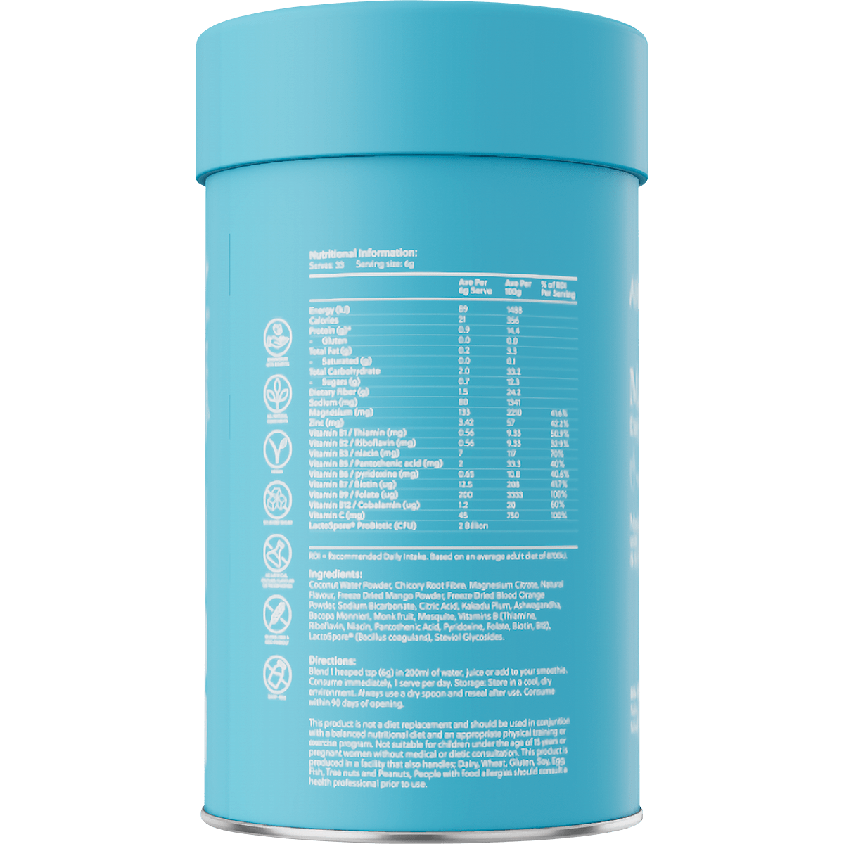 Magnesium Wellness Drink Daily Tropical Mango