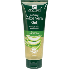 Aloe Pura Organic Aloe Vera Gel tube, cooling soothing skin gel, 100ml