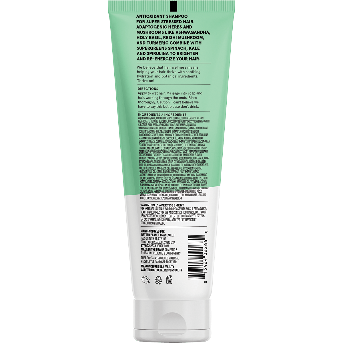 Juice Cleanse Supergreens & Adaptogens Shampoo