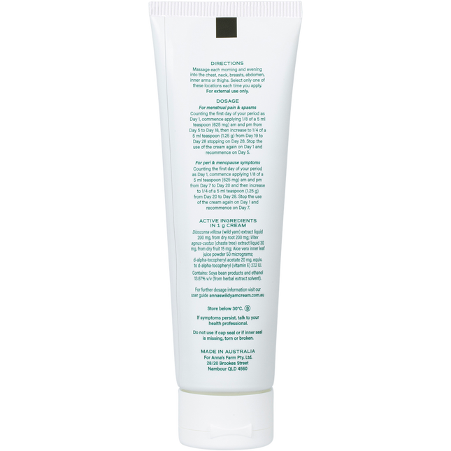 Wild Yam Cream Menstrual & Menopausal Symptoms