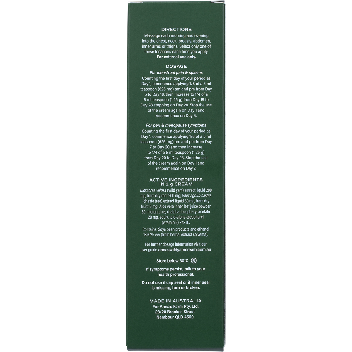 Wild Yam Cream Menstrual & Menopausal Symptoms