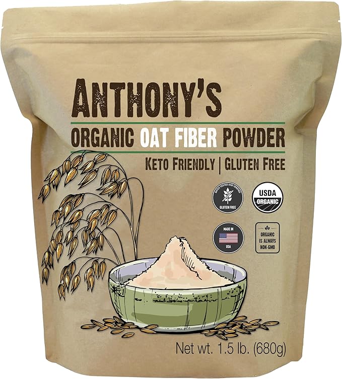 Anthony's goods oat fiber 680g package on white background