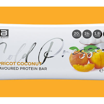 Fibre Boost Apricot Coconut cold pressed protein bar single bar
