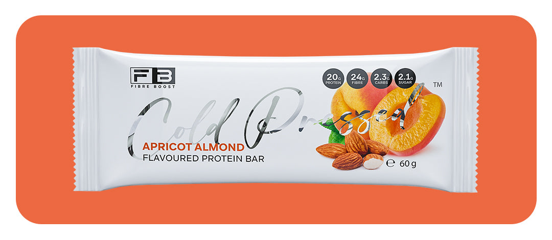 Fibre Boost Cold Pressed Apricot Almond flavoured Protein Bar