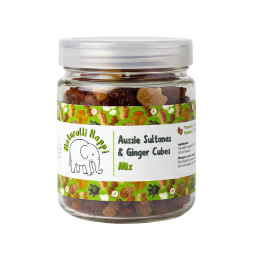 Naturalli Happi Aussie Sultanas & Ginger Cubes