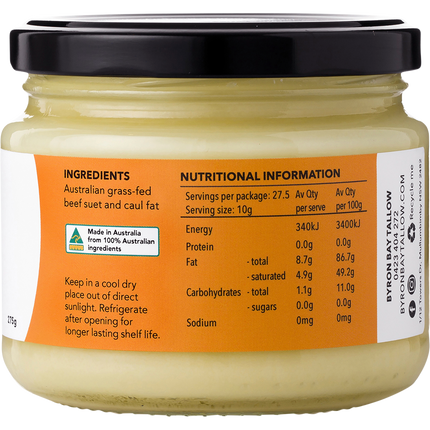 Grass Fed Beef Tallow