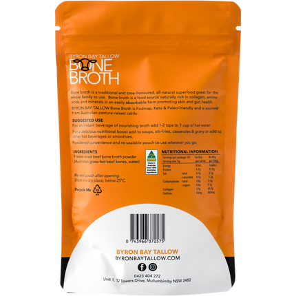 Grass Fed Beef Bone Broth Powder