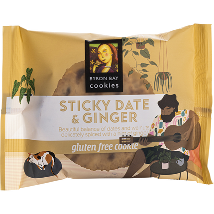 Byron Bay Cookies Gluten Free Cookies Sticky Date & Ginger