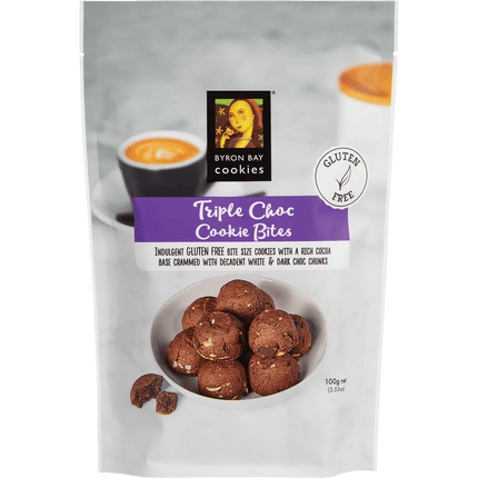 Byron Bay Cookies Gluten Free Cookie Bites Triple Choc Fudge