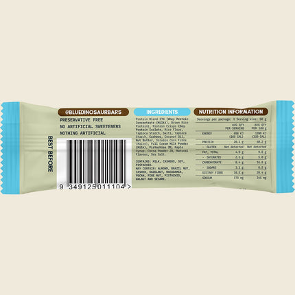 Blue Dinosaur Protein + Fibre Bar Choc Pistachio 12x50g