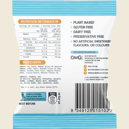 Blue Dinosaur Peanut Butter Protein Ball 12x40g