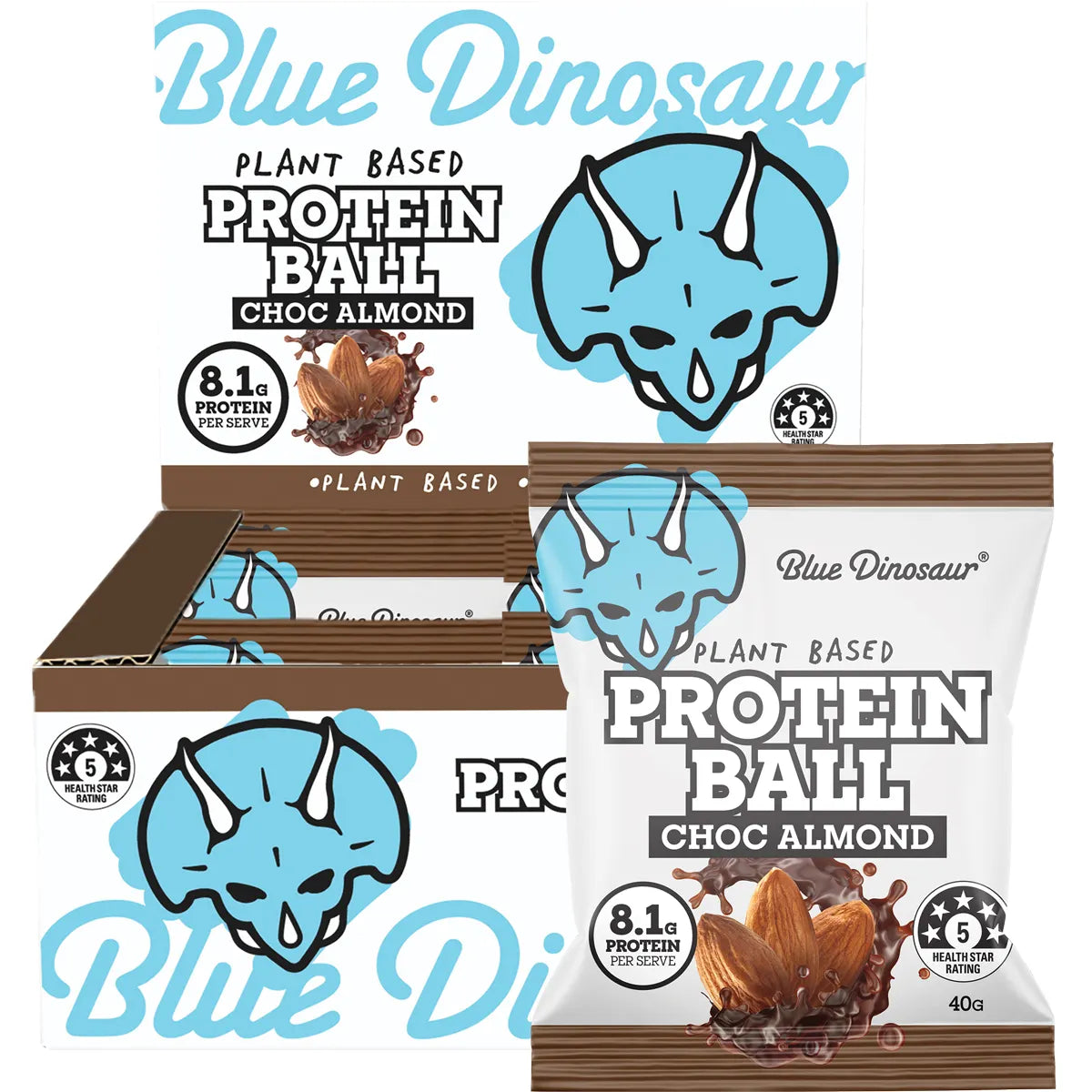 Blue Dinosaur Protein Ball 12x40g