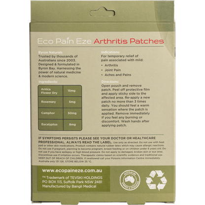 Eco Pain Arthritis Arnica Patches