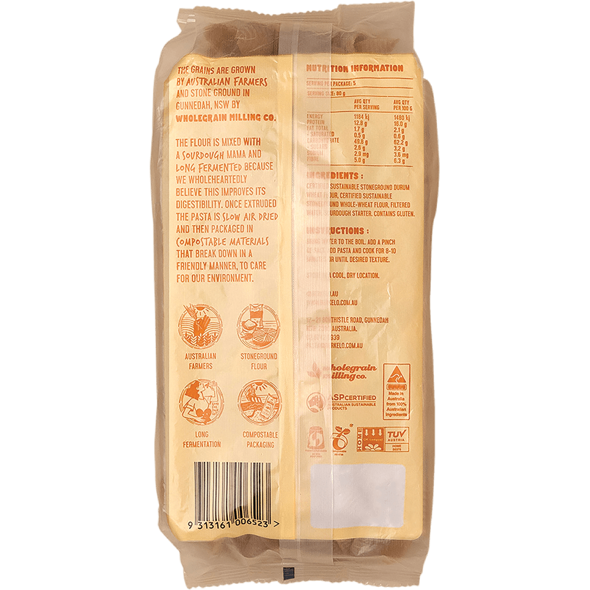 Sourdough Pasta Wholewheat Penne