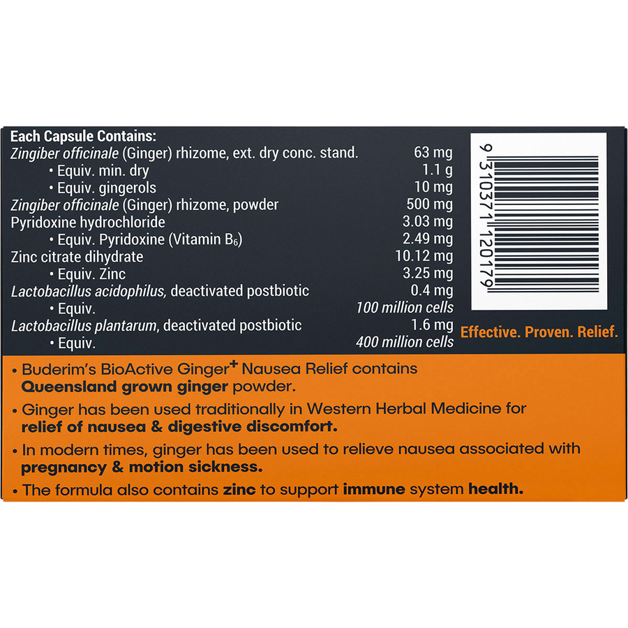 BioActive+ Nausea Relief Capsules