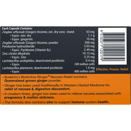 BioActive+ Nausea Relief Capsules