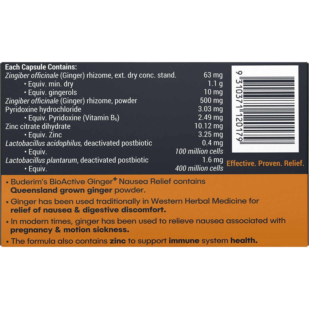 BioActive+ Nausea Relief Capsules