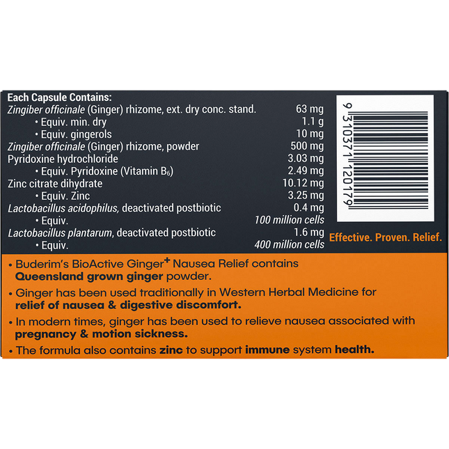 BioActive+ Nausea Relief Capsules