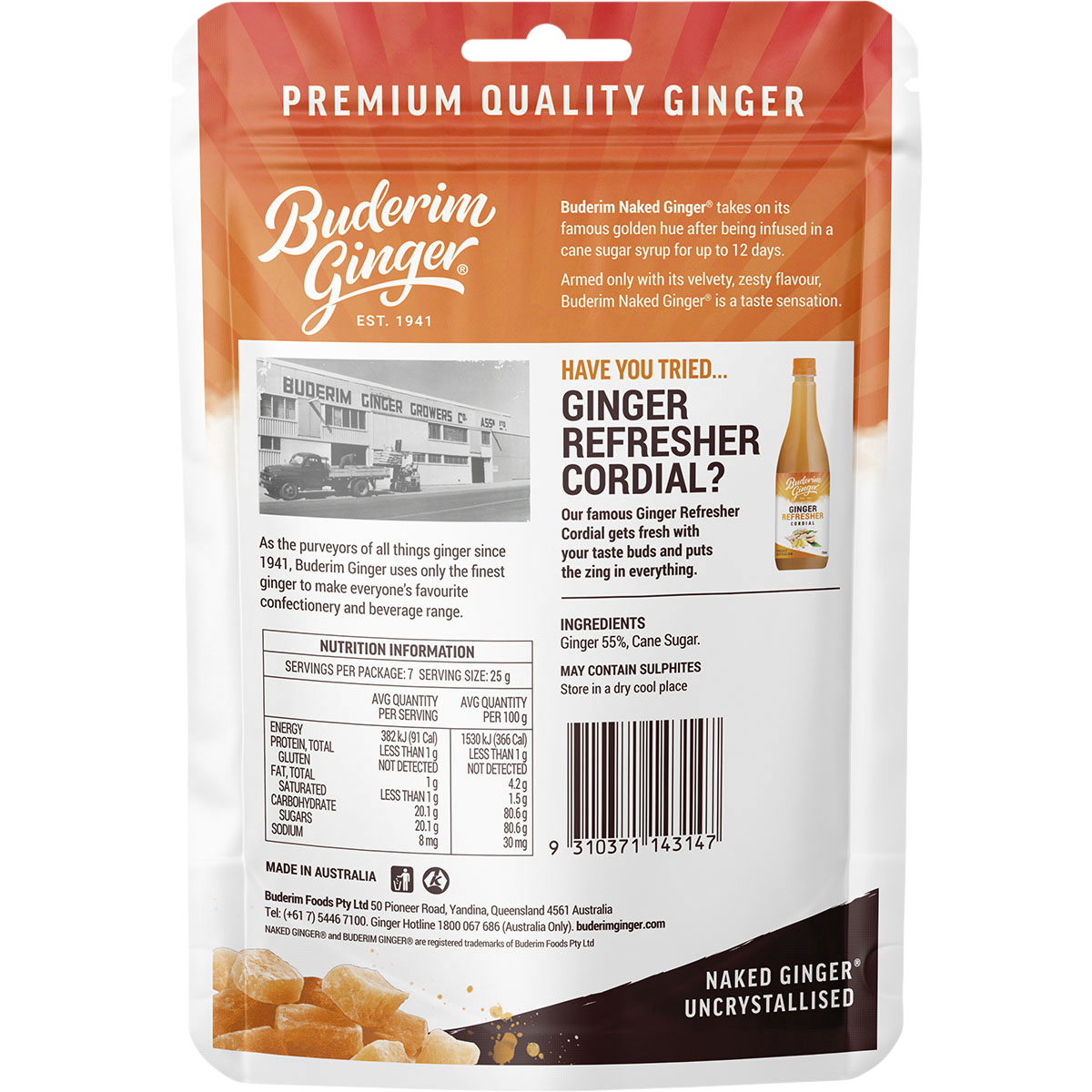 Naked Ginger Deliciously Uncrystallised