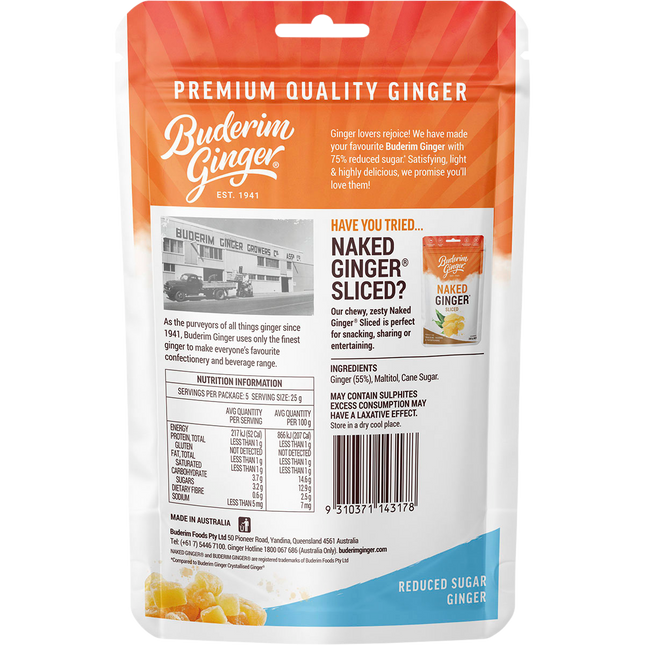 Reduced Sugar Ginger 75% Less Sugar