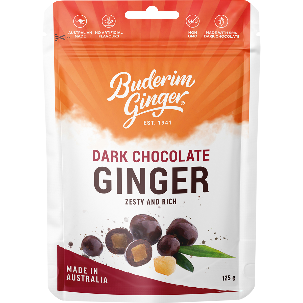Dark Chocolate Ginger Zesty and Rich