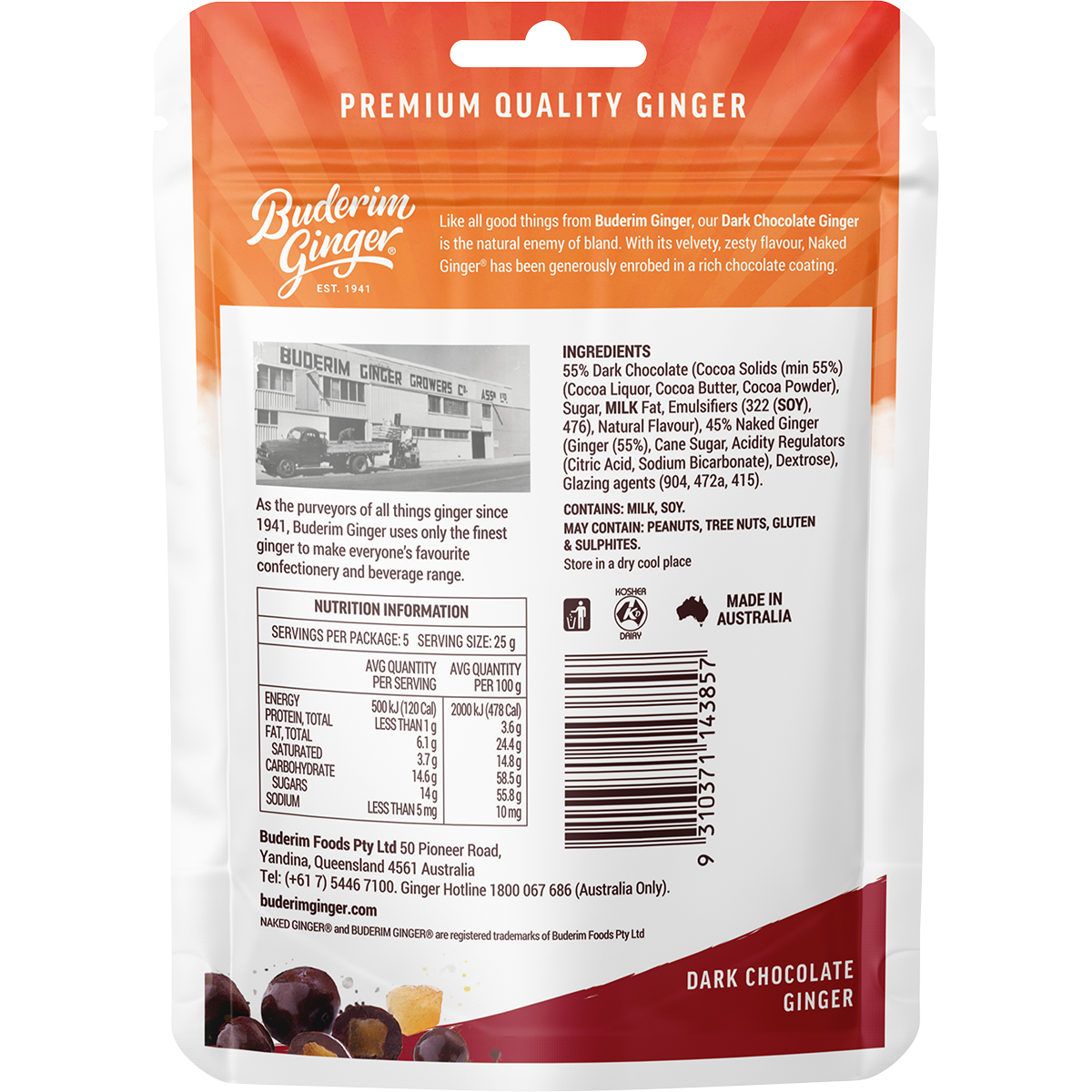 Dark Chocolate Ginger Zesty and Rich