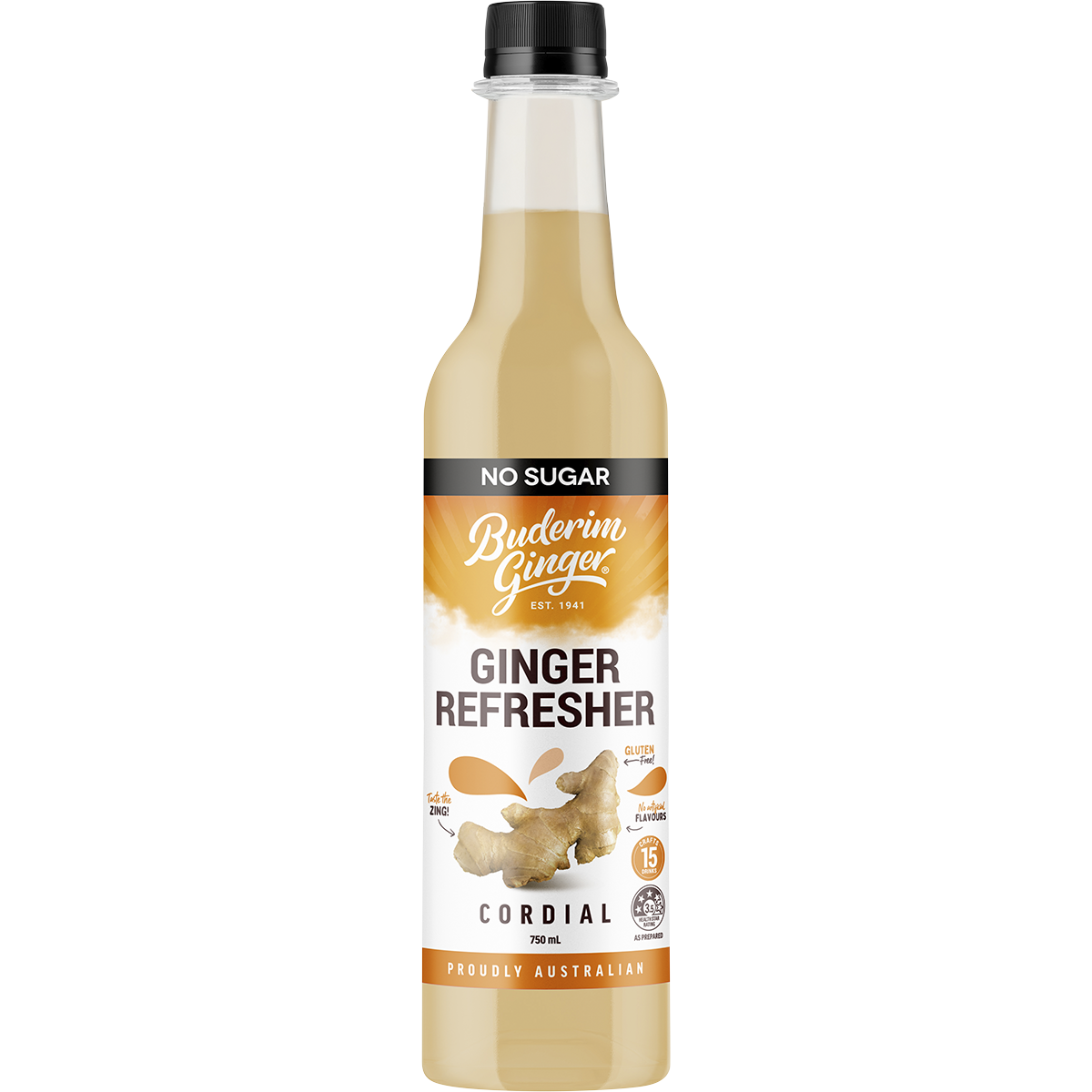 Ginger Refresher No Sugar Cordial