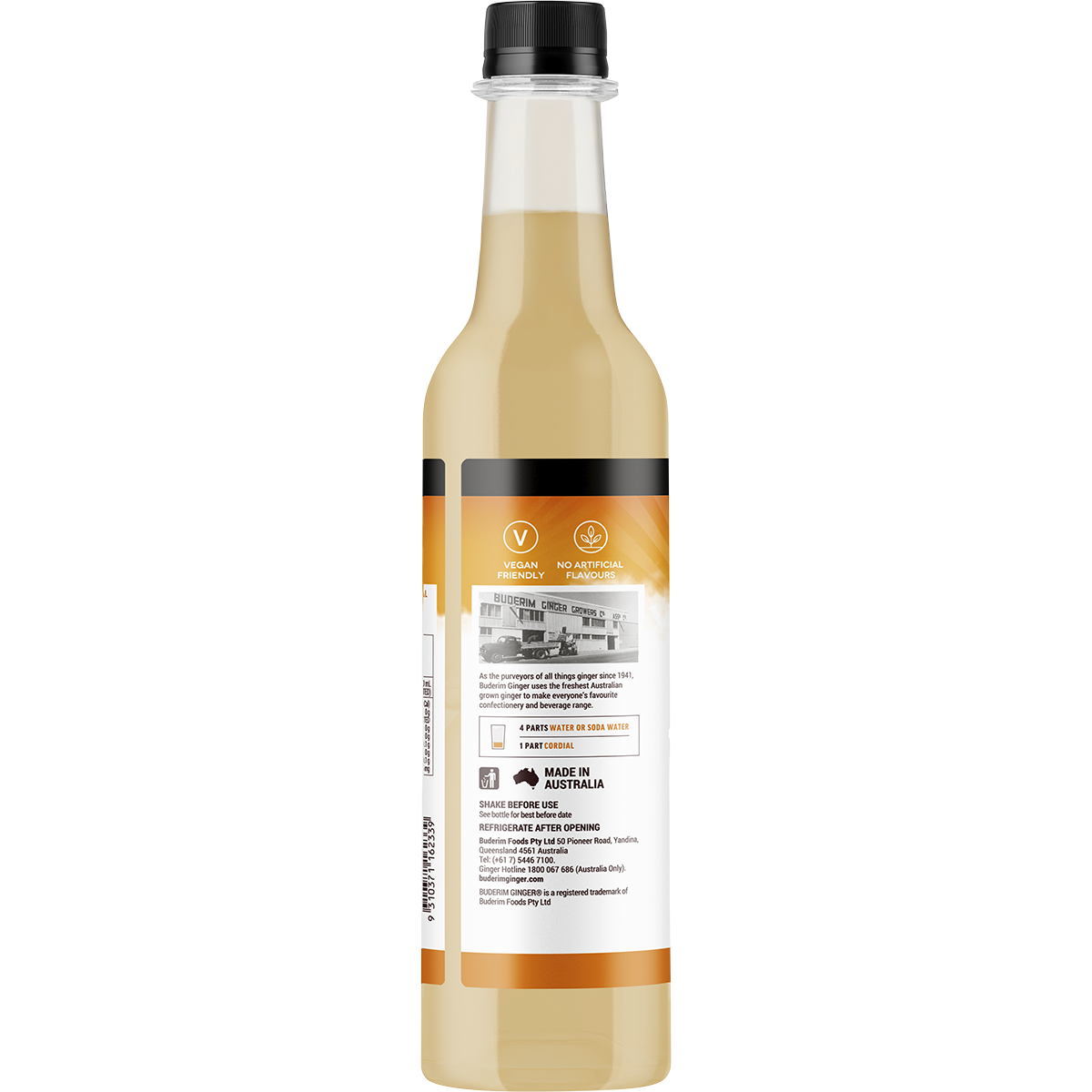 Ginger Refresher No Sugar Cordial