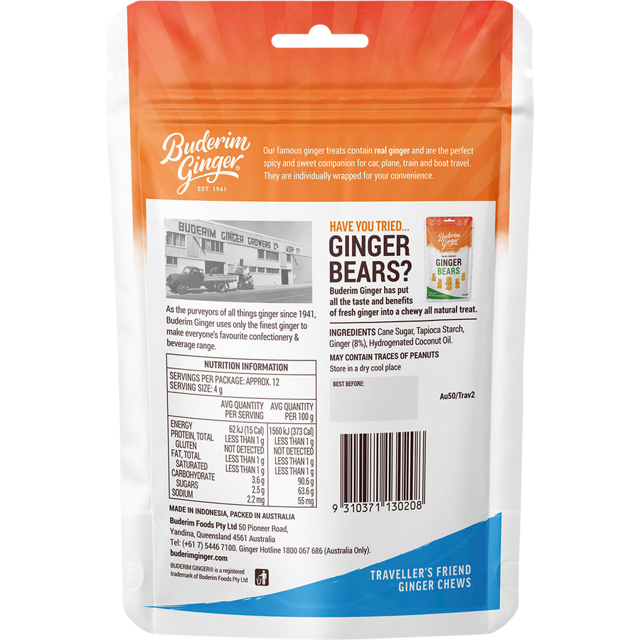 Traveller's Friend Ginger Chews
