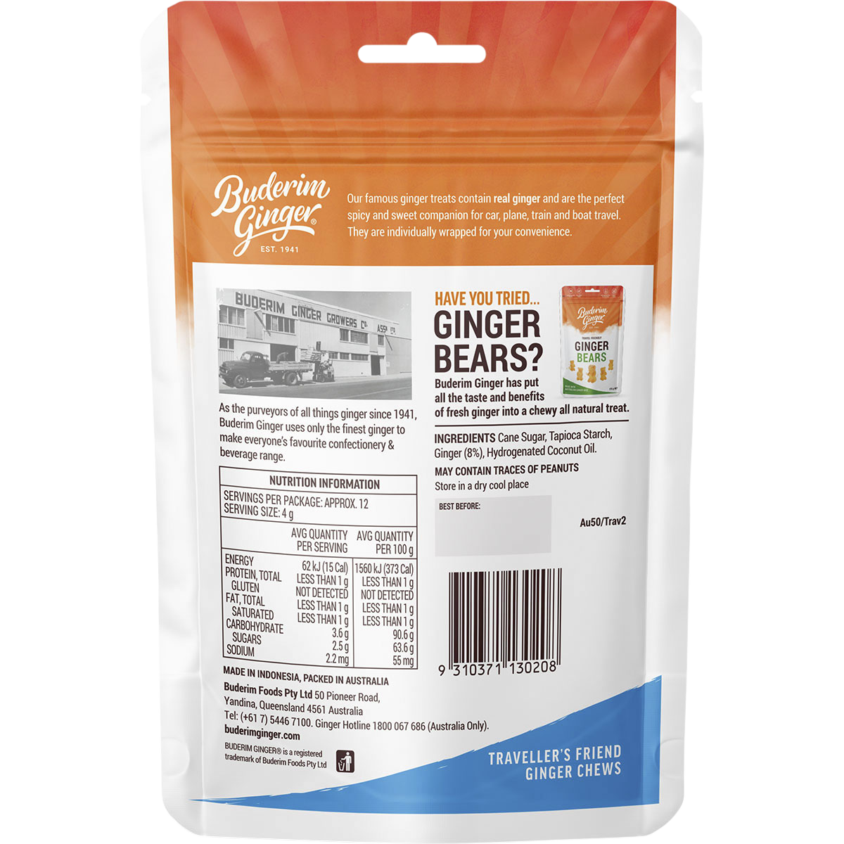 Traveller's Friend Ginger Chews