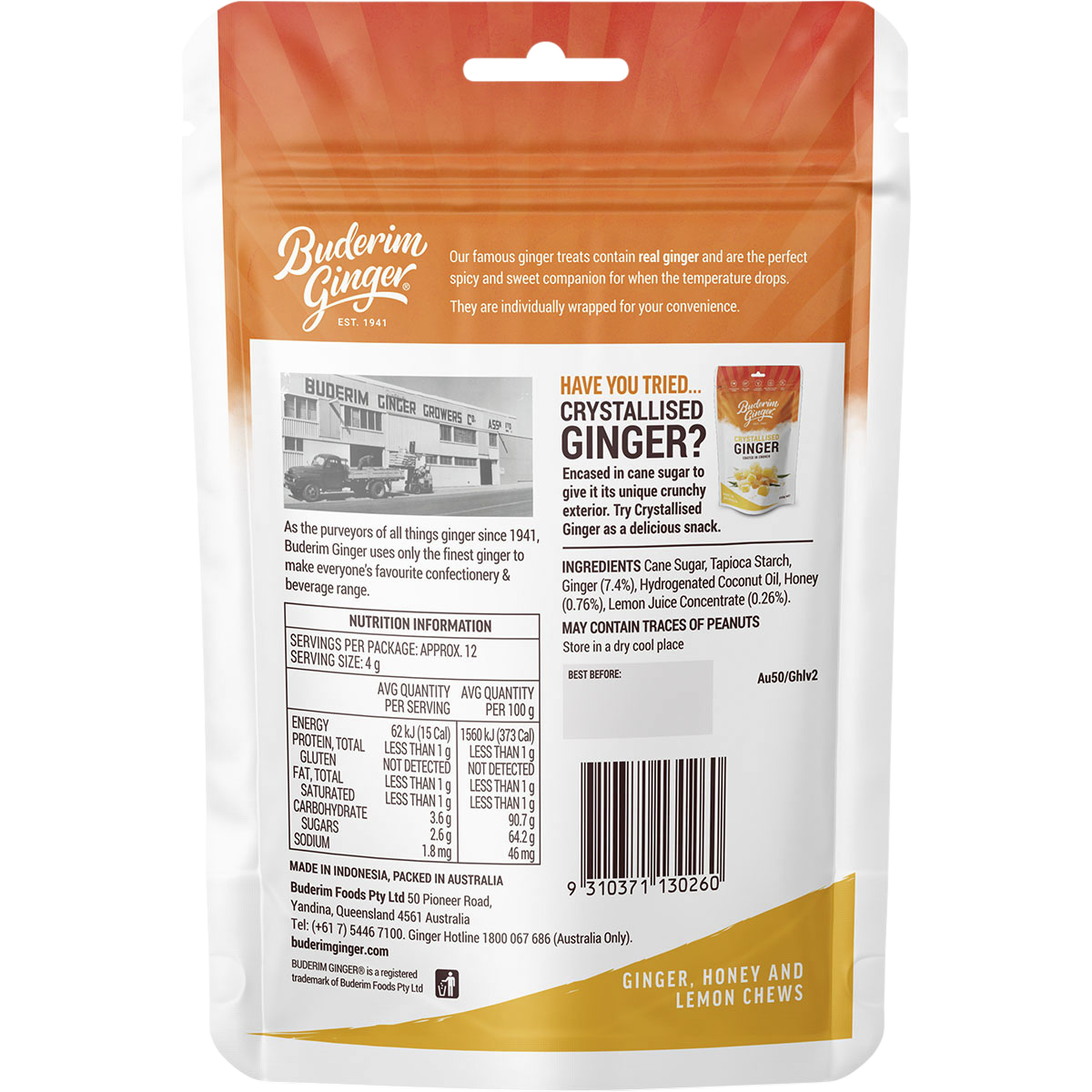 Ginger Honey & Lemon Chews