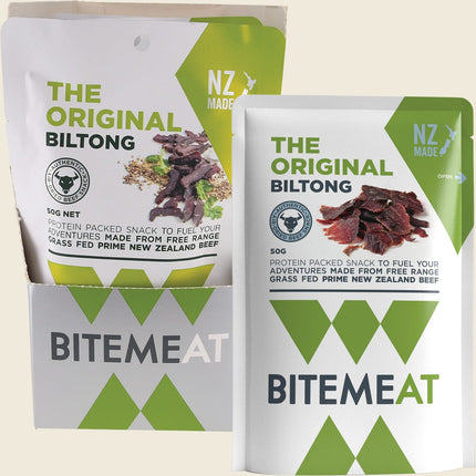BiteMeat Grass Fed Biltong Original 10x50g
