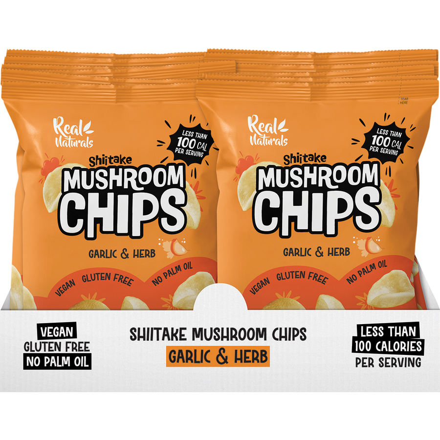 Real Naturals Shiitake Mushroom Chips Garlic & Herb