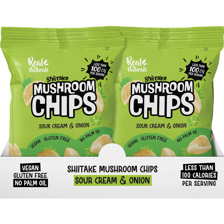 Real Naturals Shiitake Mushroom Chips Sour Cream & Onion