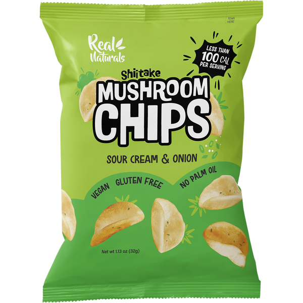 Real Naturals Shiitake Mushroom Chips Sour Cream & Onion