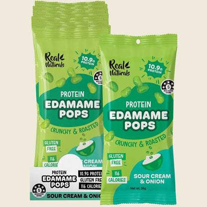 Real Naturals Protein Edamame Pops Sour Cream 10x26g