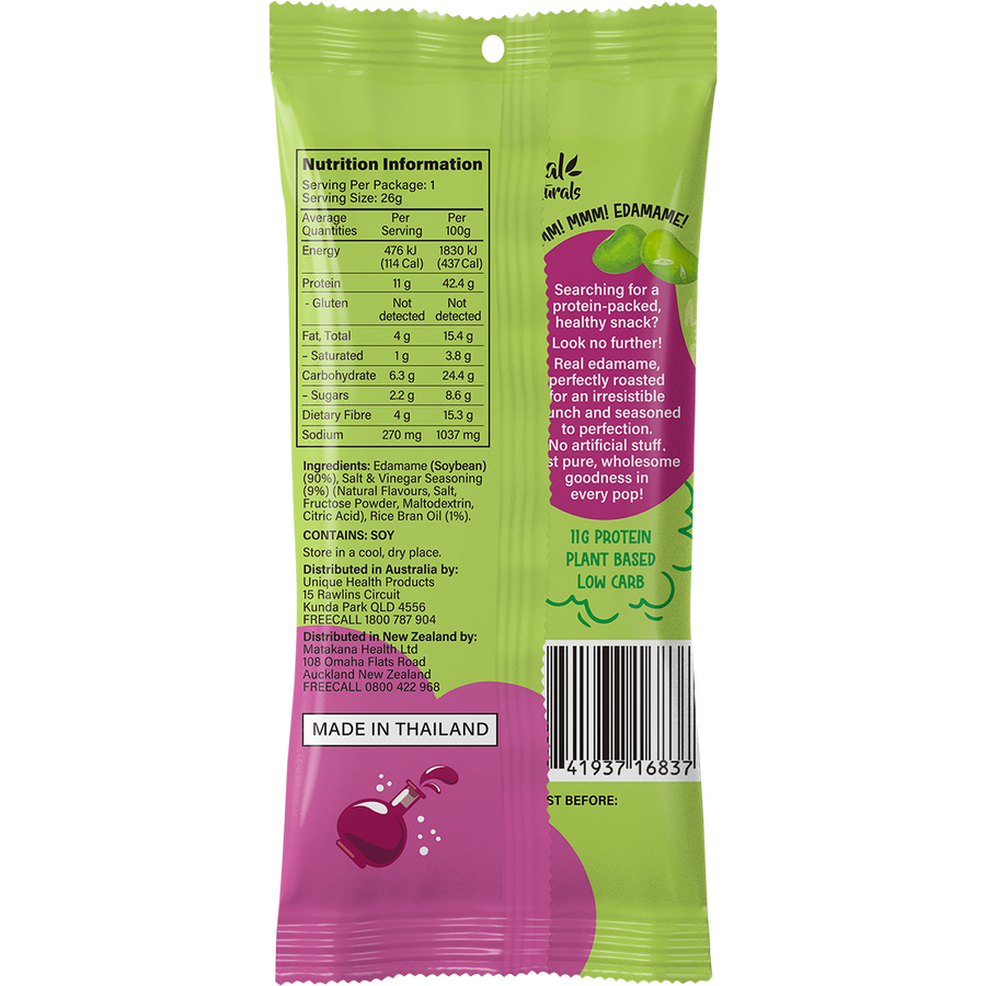 Real Naturals Protein Edamame Pops Salt & Vinegar