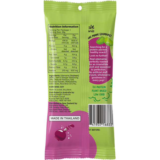 Real Naturals Protein Edamame Pops Salt & Vinegar