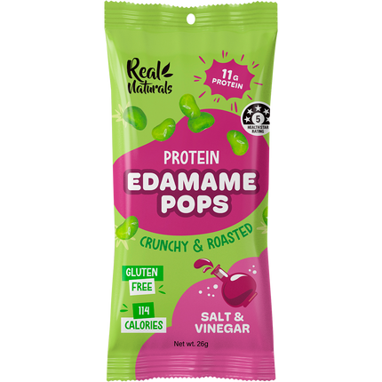 Real Naturals Protein Edamame Pops Salt & Vinegar