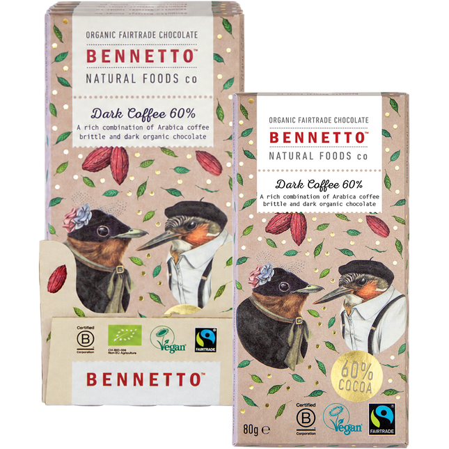 Organic Dark Chocolate 60% Dark Coffee - Product Range
